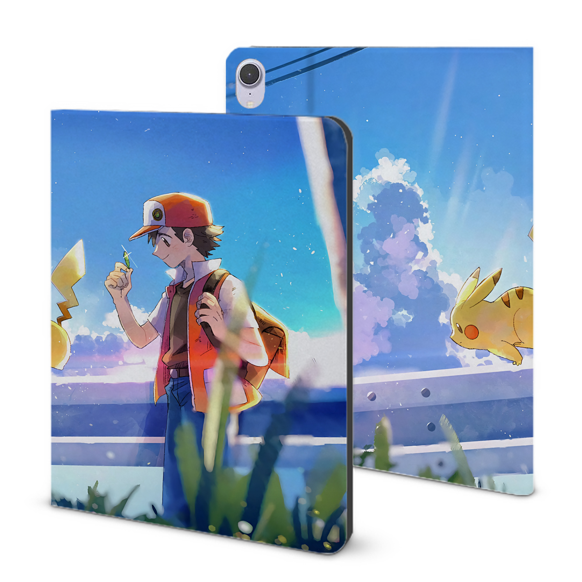 （画像用） ポケットモンスター Pokémon IPad ケース ブック型 PUレザー TPU 耐衝撃 軽量 薄型 ペン収納なし 全面保護 IPad 各モデル対応